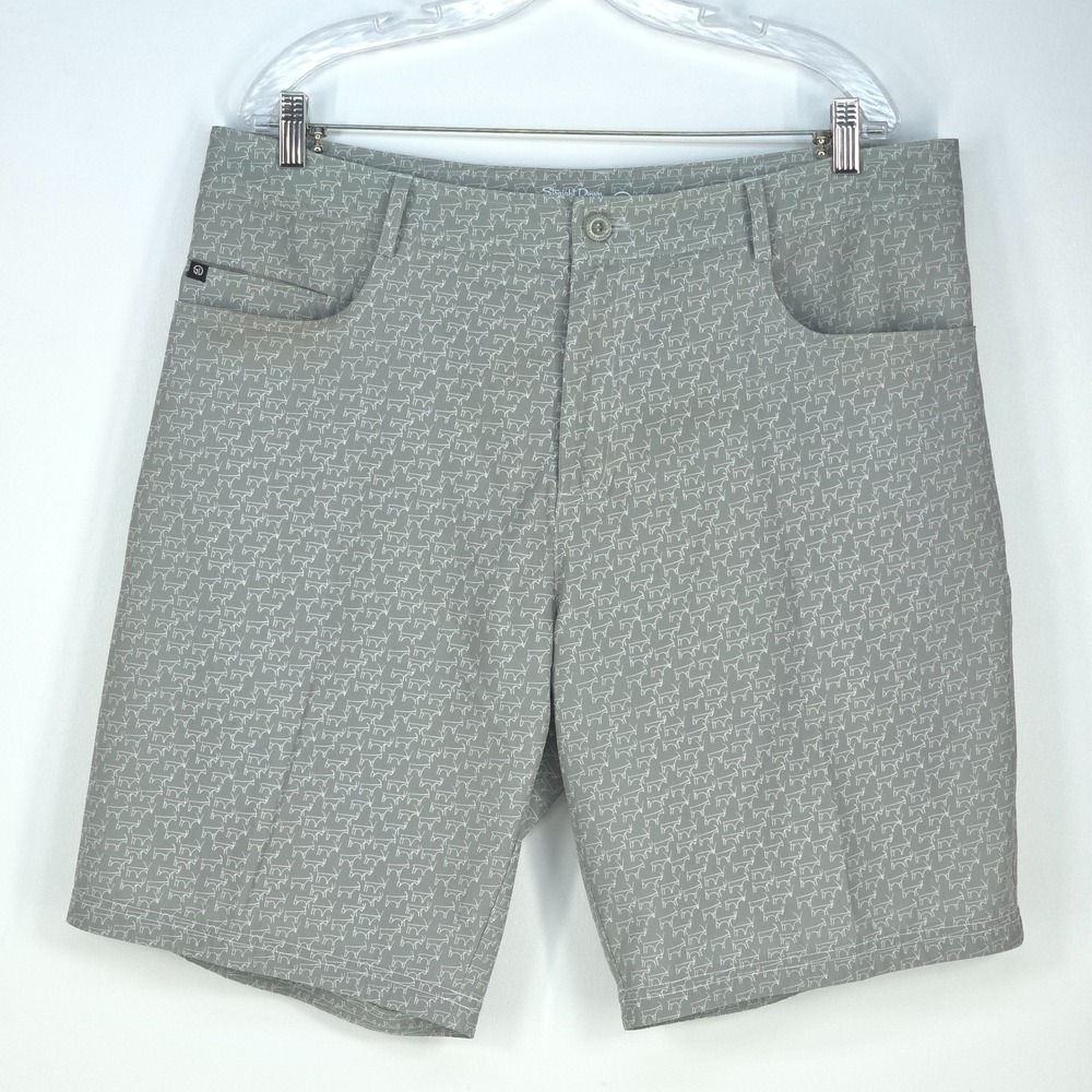 Straight Down Performance Golf Shorts Men's 38 AOP Goat Preppy Summer Resortwear